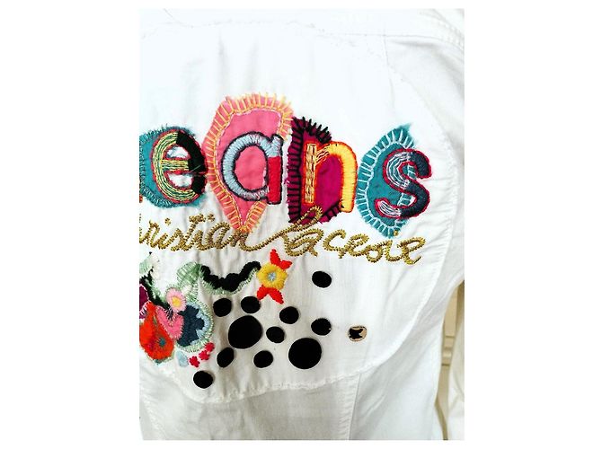 Chaqueta Christian Lacroix Preppy de algodón blanca Blanco - vista 8
