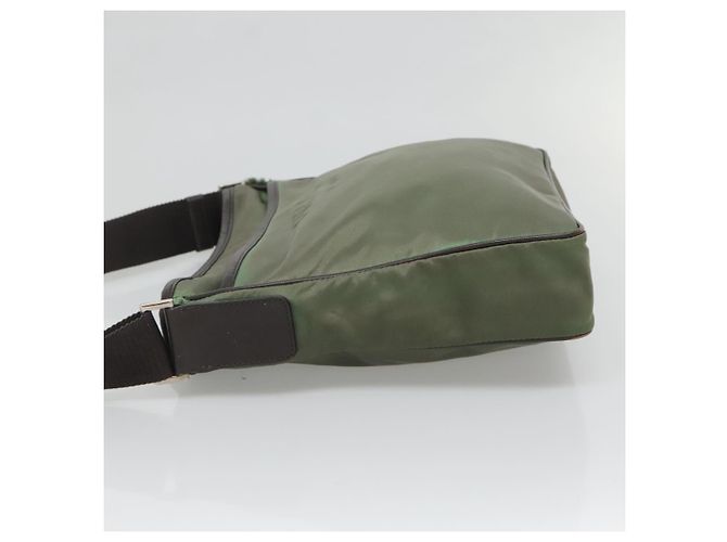 PRADA Schultertasche Nylon Khaki Silber Authentisch BA3657 - Ansicht 3