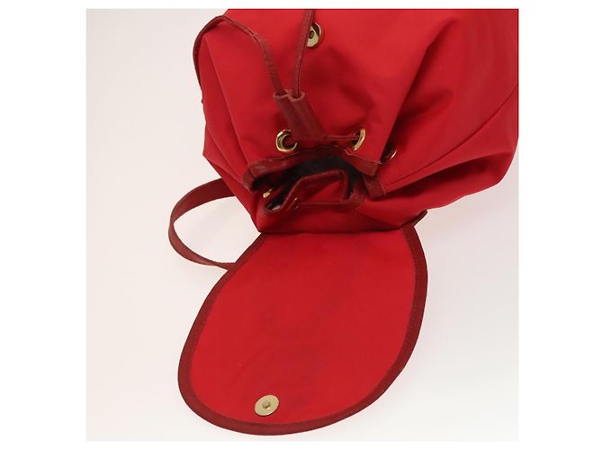 Zaino LOEWE in nylon rosso oro Auth 127904 D'oro - vista 11