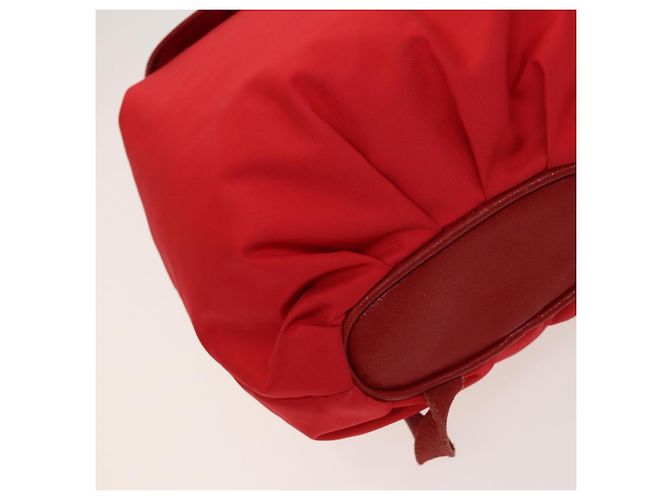Zaino LOEWE in nylon rosso oro Auth 127904 D'oro - vista 16