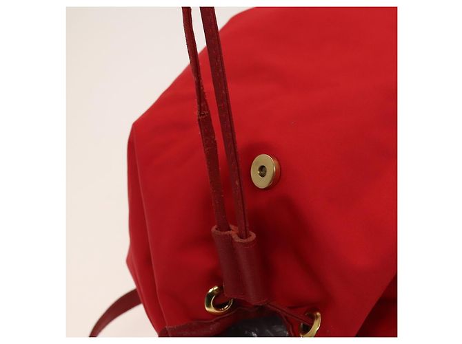 Zaino LOEWE in nylon rosso oro Auth 127904 D'oro - vista 19