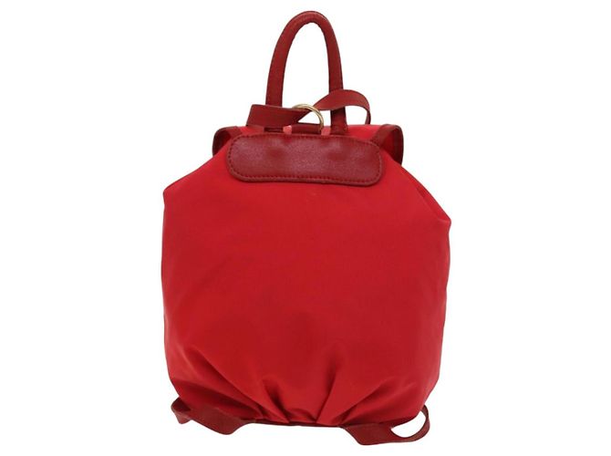 Zaino LOEWE in nylon rosso oro Auth 127904 D'oro - vista 2