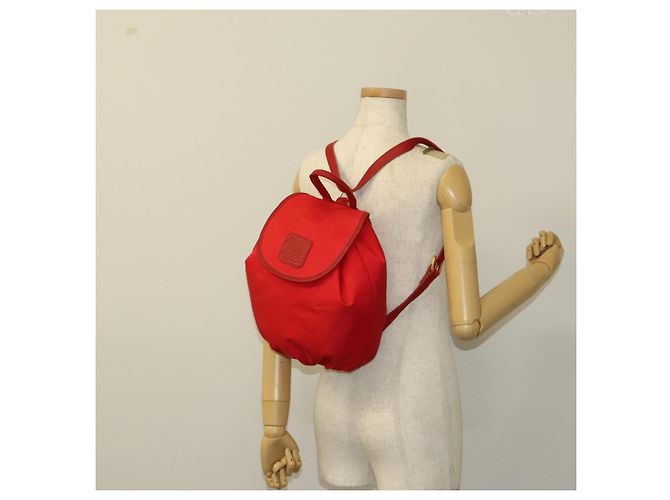 Zaino LOEWE in nylon rosso oro Auth 127904 D'oro - vista 23