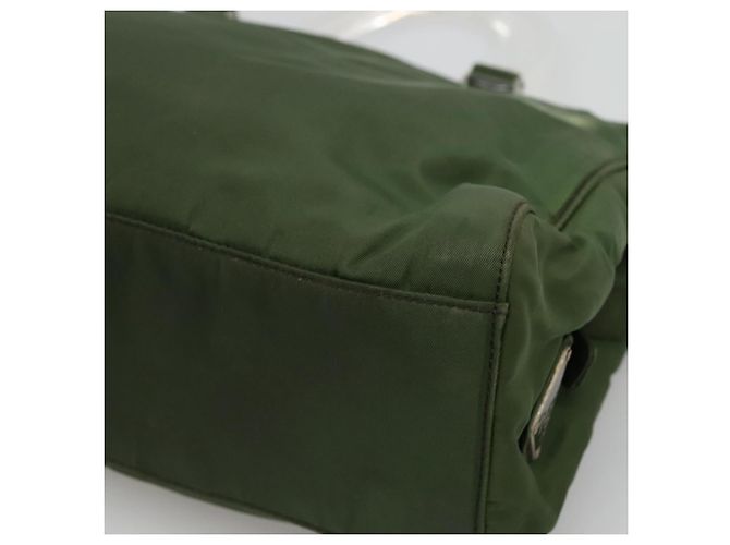 PRADA Tote Bag aus Nylon Khaki Silber authentisch bs27836 - Ansicht 16