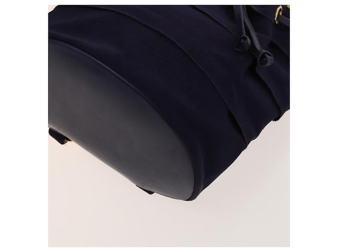 Zaino Vala Chain in tela blu navy e oro Auth BA3335 di Salvatore Ferragamo D'oro - vista 14