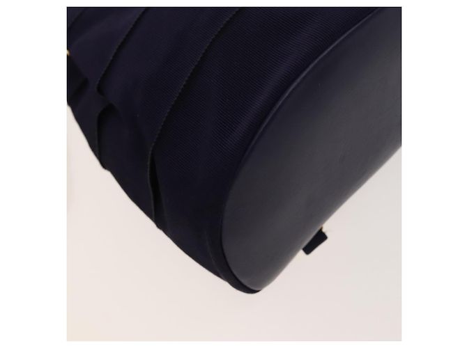 Zaino Vala Chain in tela blu navy e oro Auth BA3335 di Salvatore Ferragamo D'oro - vista 15