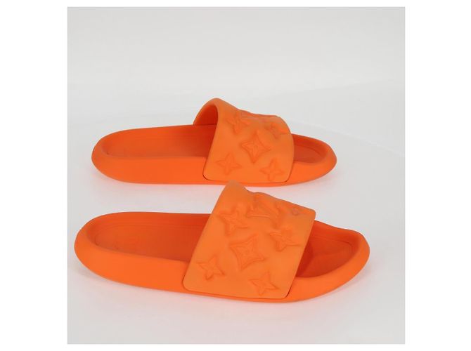 Sandali in gomma Waterfront Line LOUIS VUITTON Arancione MN0232 LV Auth 128838M - vista 3