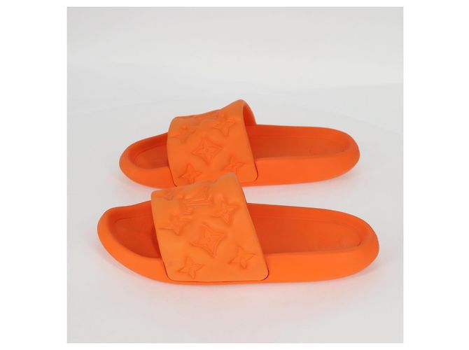 Sandali in gomma Waterfront Line LOUIS VUITTON Arancione MN0232 LV Auth 128838M - vista 4