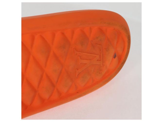 Sandali in gomma Waterfront Line LOUIS VUITTON Arancione MN0232 LV Auth 128838M - vista 7
