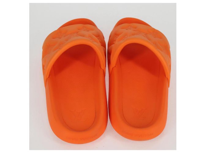 Sandali in gomma Waterfront Line LOUIS VUITTON Arancione MN0232 LV Auth 128838M - vista 9