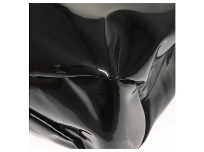 Borsa Vala in pelle verniciata nera Salvatore Ferragamo Auth 129211 - vista 16