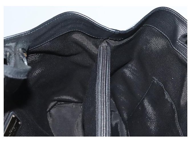 Borsa Vala in pelle verniciata nera Salvatore Ferragamo Auth 129211 - vista 18