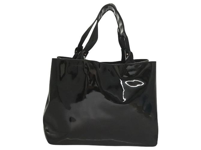 Borsa Vala in pelle verniciata nera Salvatore Ferragamo Auth 129211 - vista 2