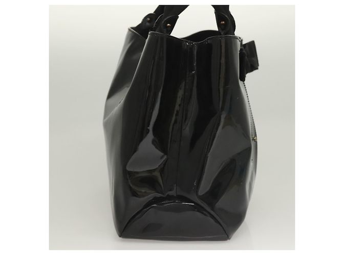 Borsa Vala in pelle verniciata nera Salvatore Ferragamo Auth 129211 - vista 4