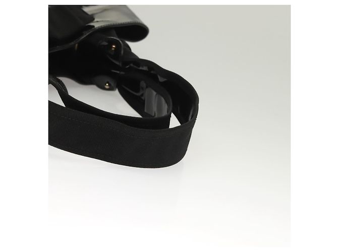 Borsa Vala in pelle verniciata nera Salvatore Ferragamo Auth 129211 - vista 7