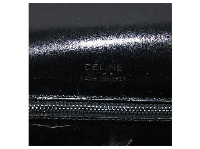 Céline Sulky Schultertasche aus Leder Schwarz Gold Auth BA3771 Golden - Ansicht 18