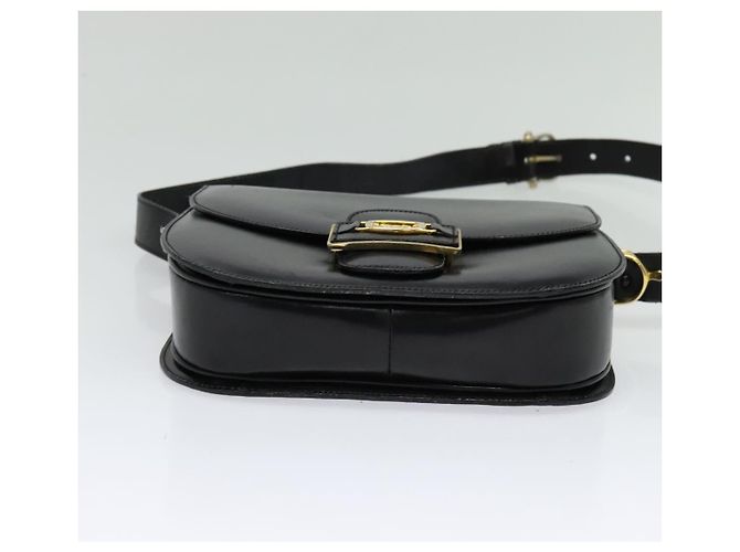 Céline Sulky Schultertasche aus Leder Schwarz Gold Auth BA3771 Golden - Ansicht 5