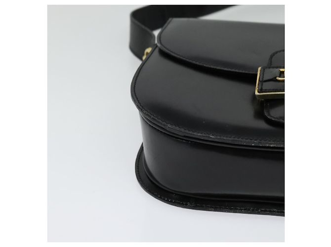 Céline Sulky Schultertasche aus Leder Schwarz Gold Auth BA3771 Golden - Ansicht 9