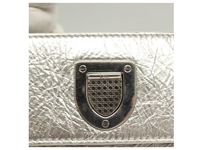 Ever Mini Handtasche aus Leder 2 in 1 Silber Auth bs27633 Christian Dior - Ansicht 10