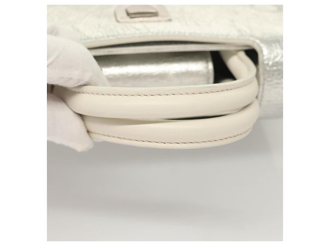 Ever Mini Handtasche aus Leder 2 in 1 Silber Auth bs27633 Christian Dior - Ansicht 7