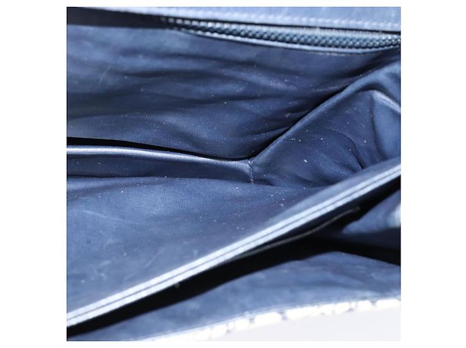 Céline Borsa a Spalla Celine C Sulky in Tela Blu Navy e Oro Auth 128714 D'oro - vista 19