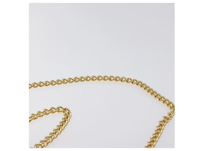 Borsa a Spalla Gancini Chain in Pelle Nera Oro Auth 128664 di Salvatore Ferragamo - vista 8