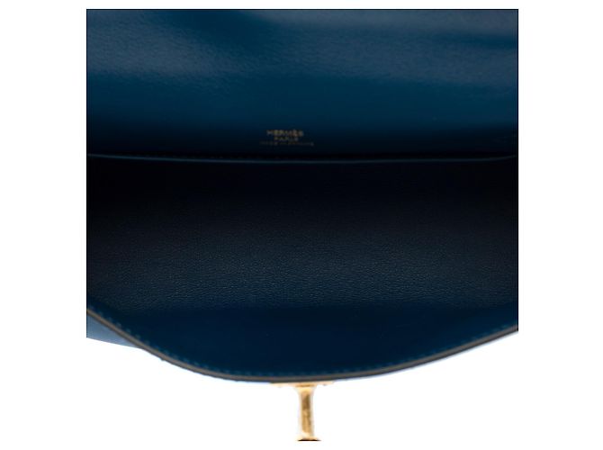 Hermès Borsa HERMES Kelly Mini in Pelle Blu - 102783 - vista 10