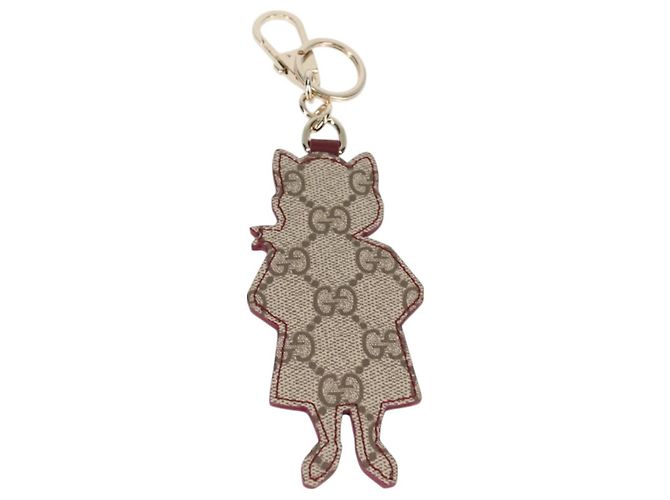 Gucci Llave Yuko Higuchi GG Supreme de PVC beige Auth 127737M - vista 6