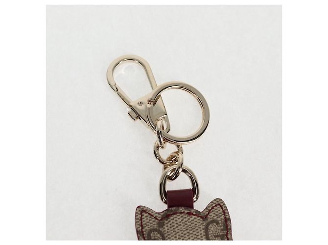 Gucci Llave Yuko Higuchi GG Supreme de PVC beige Auth 127737M - vista 7