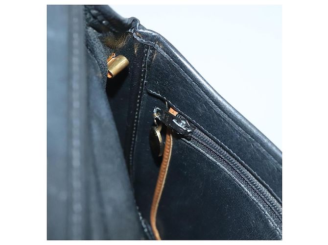 Borsa a Spalla Christian Dior in Pelle Nera e Oro Auth BA3826 Nero D'oro - vista 20