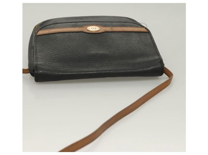 Borsa a Spalla Christian Dior in Pelle Nera e Oro Auth BA3826 Nero D'oro - vista 6