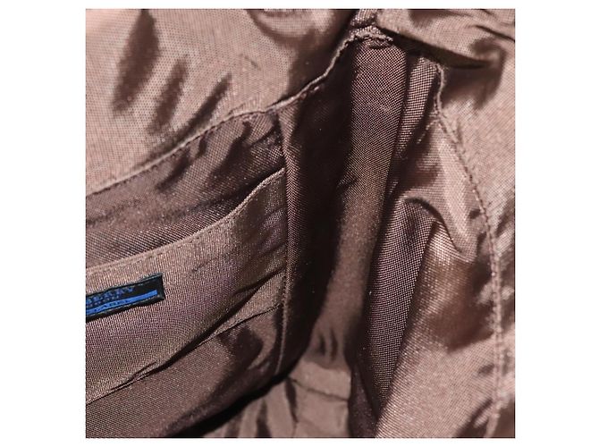 Burberry Nova Check Blue Label Tote Bag aus Canvas braun silber authentisch 129810 - Ansicht 17