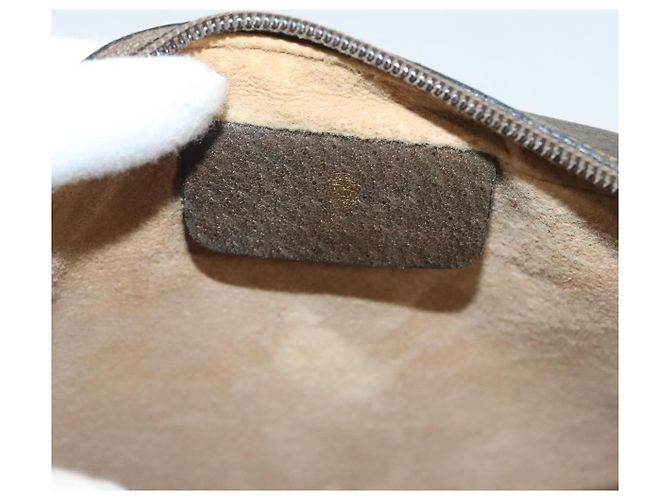 Borsa Sherry Line GG Supreme Web di GUCCI in PVC beige e oro 75 02 004 Auth BA3807 D'oro - vista 18