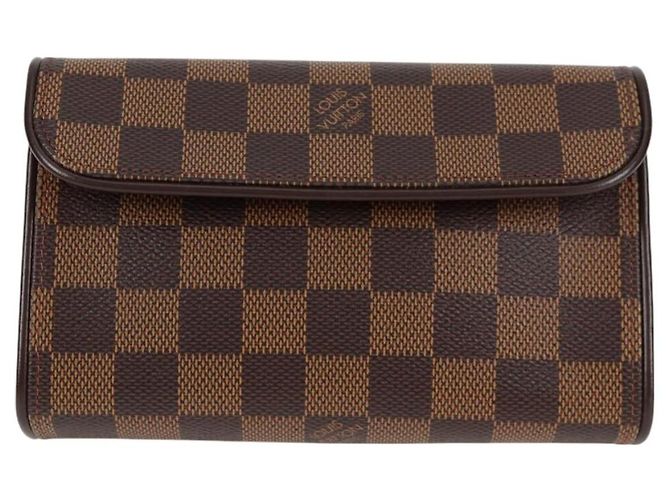 LOUIS VUITTON Borsa a Vita Pochette Florentine Damier Ebene N51856 LV Auth 131472V - vista 13