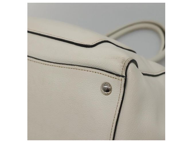 Prada Tote Bag aus Leder Weiß Silber Auth ep9305 - Ansicht 14