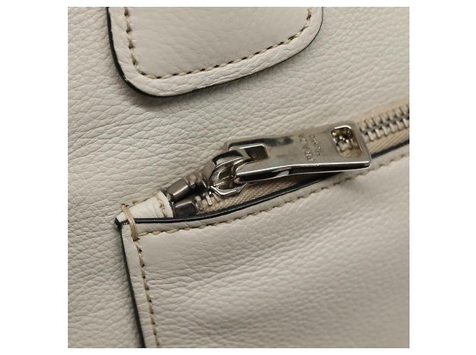 Prada Tote Bag aus Leder Weiß Silber Auth ep9305 - Ansicht 18