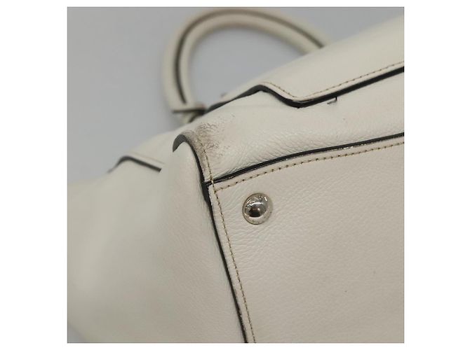 Prada Tote Bag aus Leder Weiß Silber Auth ep9305 - Ansicht 9