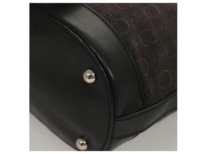 Céline CELINE C Macadam Canvas Handtasche Schwarz Silber Auth bs27937 - Ansicht 14
