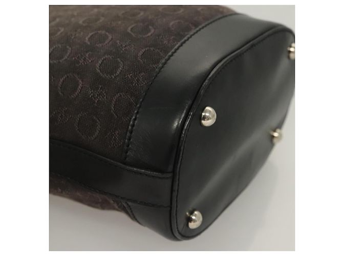 Céline CELINE C Macadam Canvas Handtasche Schwarz Silber Auth bs27937 - Ansicht 15