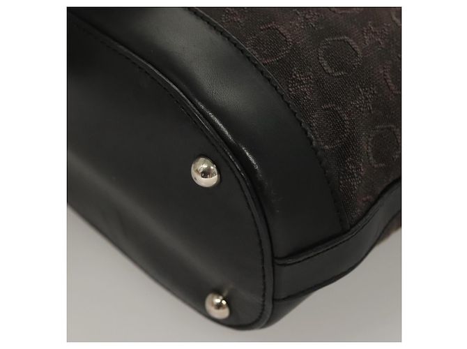 Céline CELINE C Macadam Canvas Handtasche Schwarz Silber Auth bs27937 - Ansicht 16