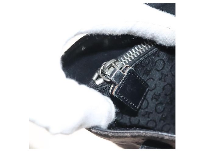 Céline CELINE C Macadam Canvas Handtasche Schwarz Silber Auth bs27937 - Ansicht 18