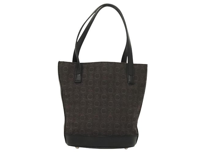Céline CELINE C Macadam Canvas Handtasche Schwarz Silber Auth bs27937 - Ansicht 2