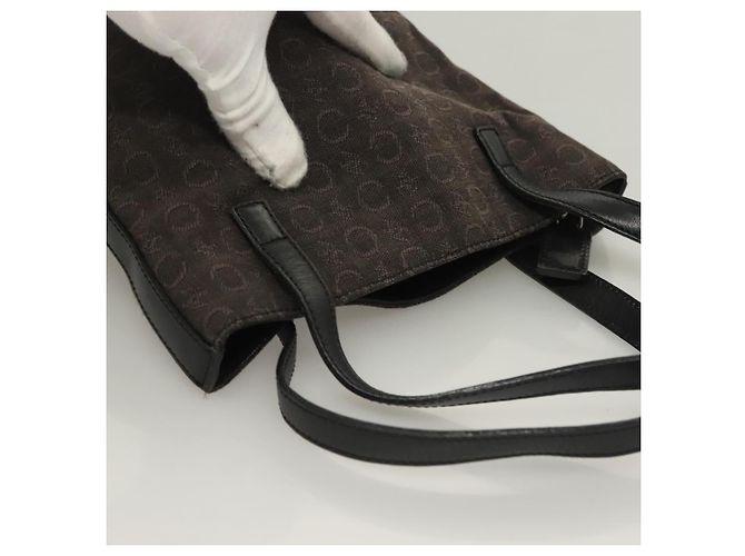 Céline CELINE C Macadam Canvas Handtasche Schwarz Silber Auth bs27937 - Ansicht 6