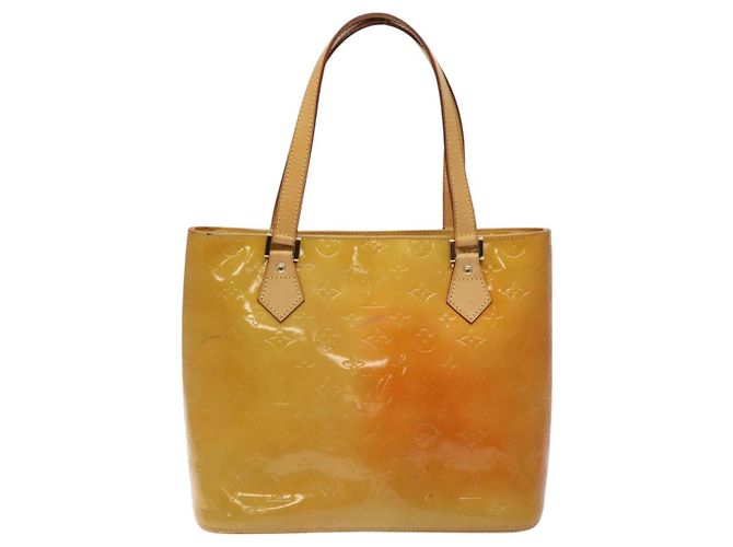 LOUIS VUITTON Borsa a Mano Houston Monogram Vernis Beige M91004 LV Auth 128358 - vista 13