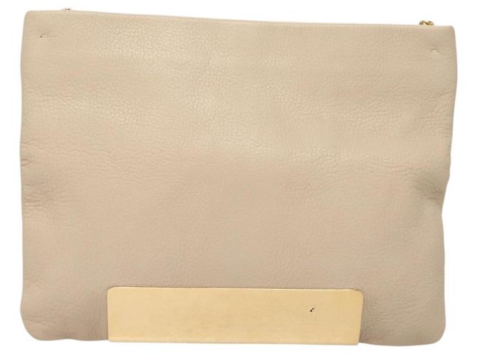 Borsa a Spalla in Pelle Beige e Oro Jimmy Choo Auth bs27431 D'oro - vista 13
