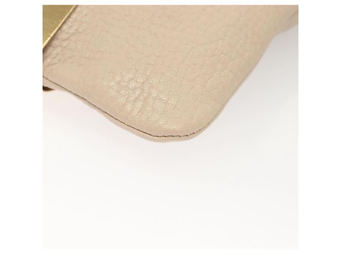 Borsa a Spalla in Pelle Beige e Oro Jimmy Choo Auth bs27431 D'oro - vista 16
