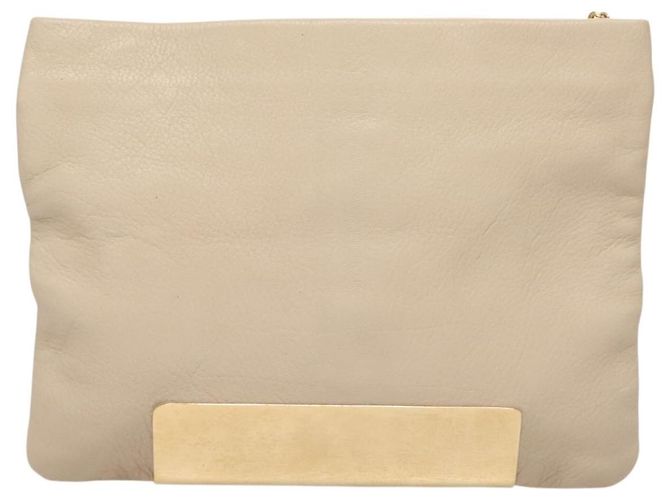 Borsa a Spalla in Pelle Beige e Oro Jimmy Choo Auth bs27431 D'oro - vista 2