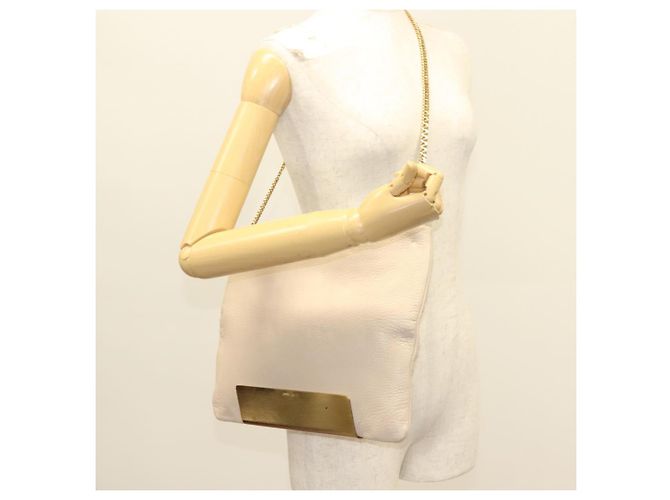 Borsa a Spalla in Pelle Beige e Oro Jimmy Choo Auth bs27431 D'oro - vista 21