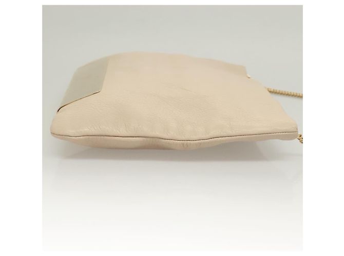 Borsa a Spalla in Pelle Beige e Oro Jimmy Choo Auth bs27431 D'oro - vista 3