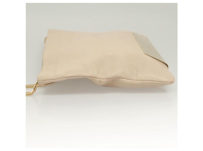 Borsa a Spalla in Pelle Beige e Oro Jimmy Choo Auth bs27431 D'oro - vista 4